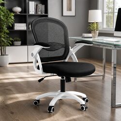 Comfortable Mid Back Mesh Office Chair in Black