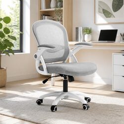 Grey Mid Back Mesh Office Chair with Adjustable Height