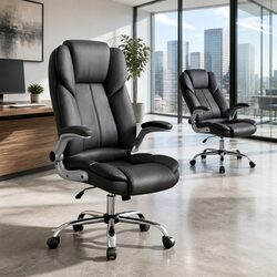 Luxurious High Back Executive Office Chair in Black