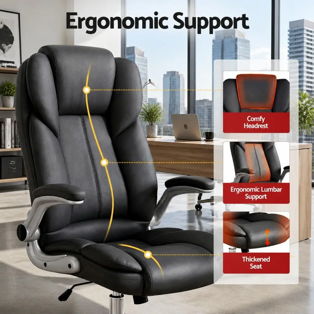 High Back Executive Office Chair in Black