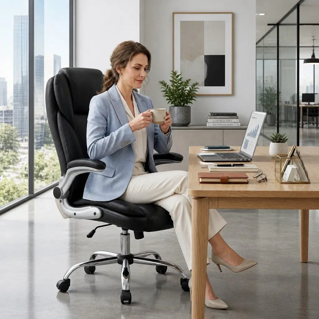 High Back Executive Office Chair in Black