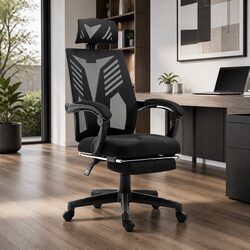 High-Back Adjustable Mesh Office Chair with Recliner