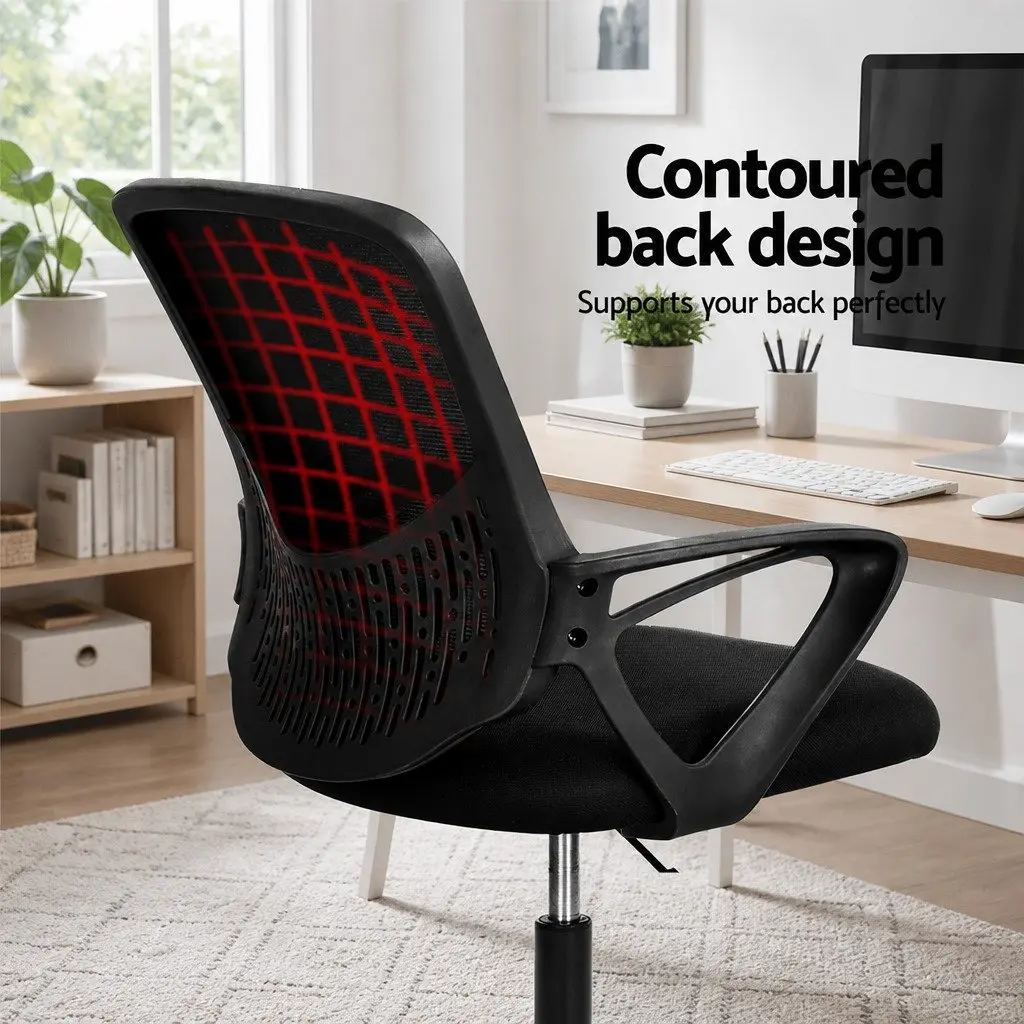 Drafting Stool Mesh Office Chair Standing Desk Computer Seat Black Adjustable