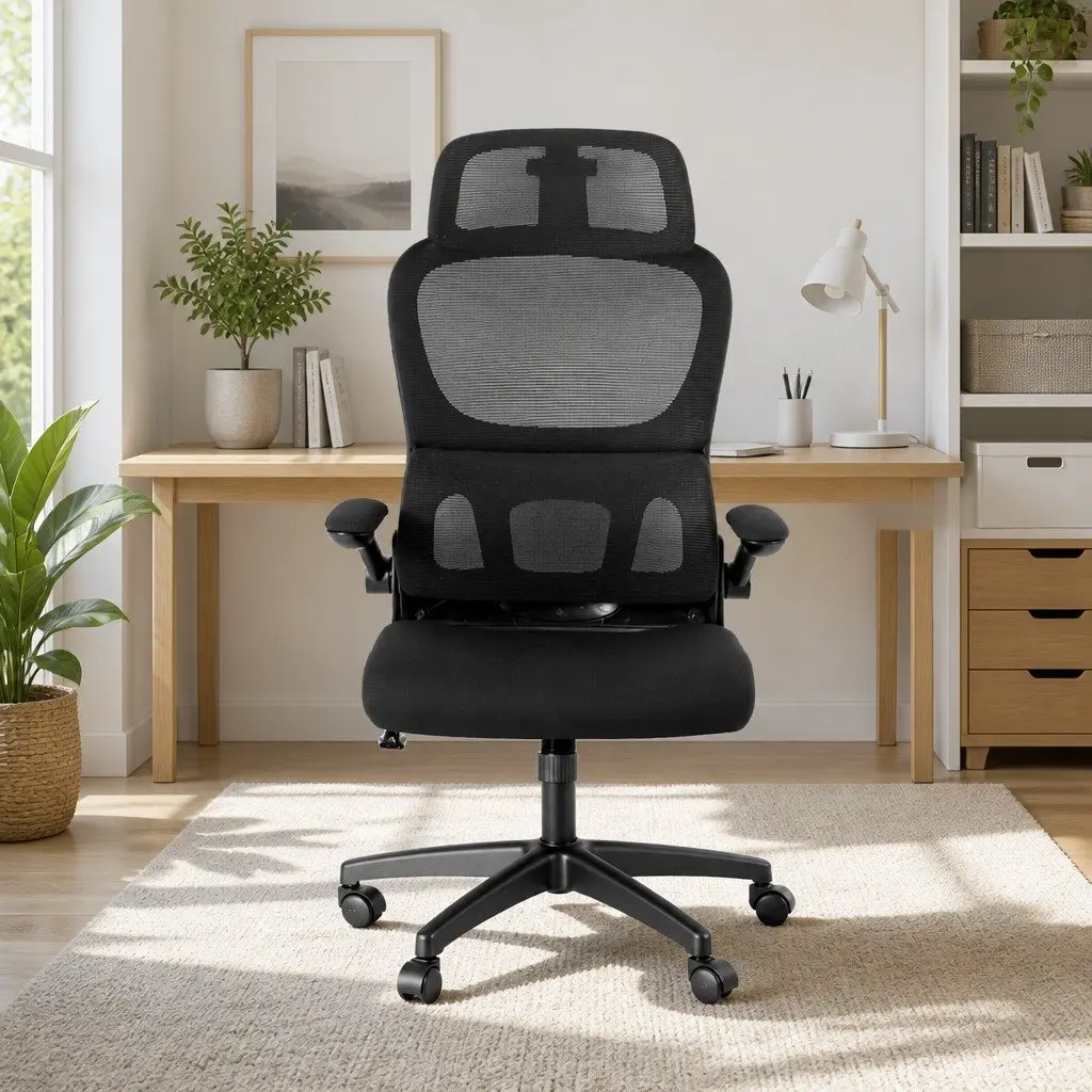 High-Back Ergonomic Office Chair with Lumbar Support