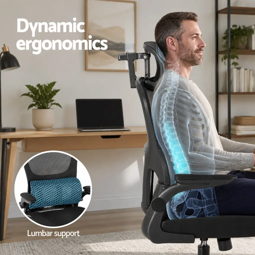 High-Back Ergonomic Office Chair with Lumbar Support
