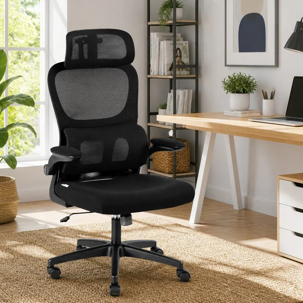 High-Back Ergonomic Office Chair with Lumbar Support