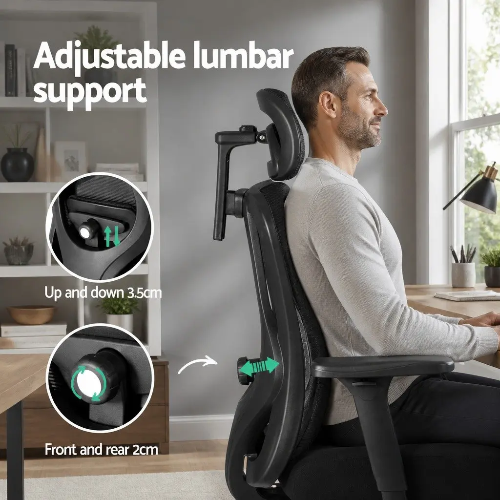 High Back Ergonomic Mesh Office Chair with Adjustable Support