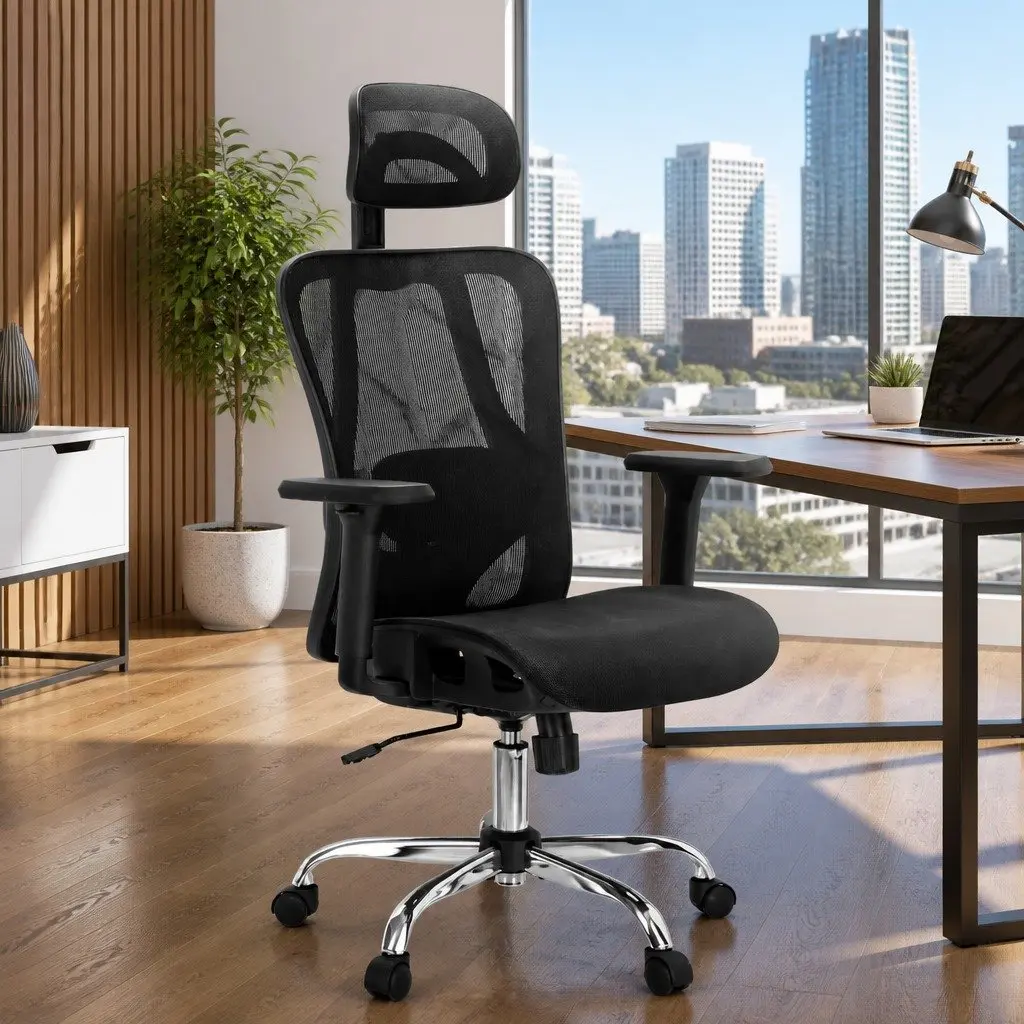Ergonomic High Back Office Chair Recline Mesh Adjustable Headrest Lumbar Support