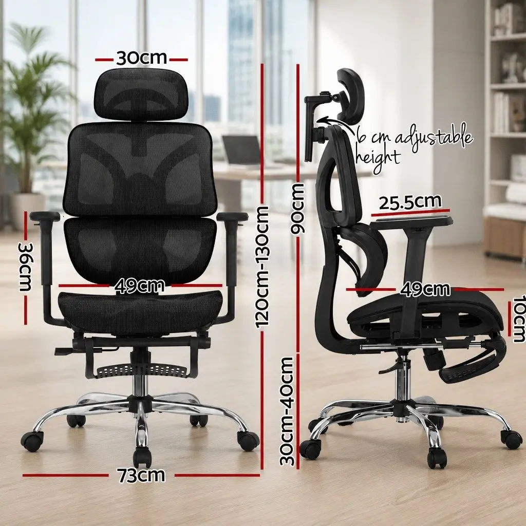 High Back Ergonomic Office Chair with Footrest