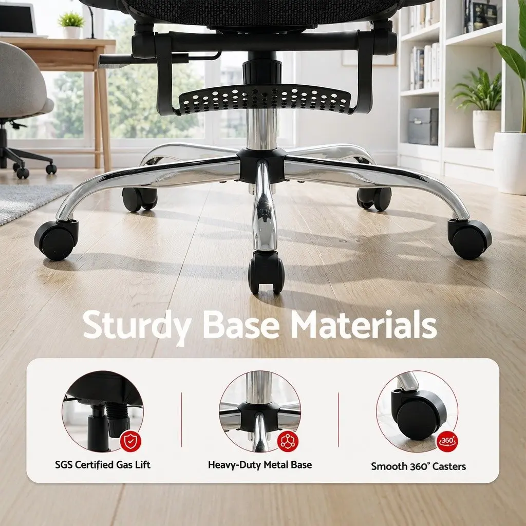 High Back Ergonomic Office Chair with Footrest