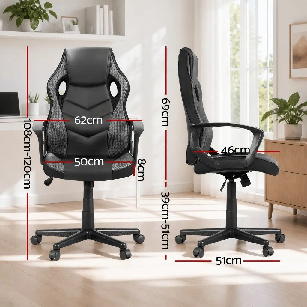 High-Back Gaming Office Chair in Grey