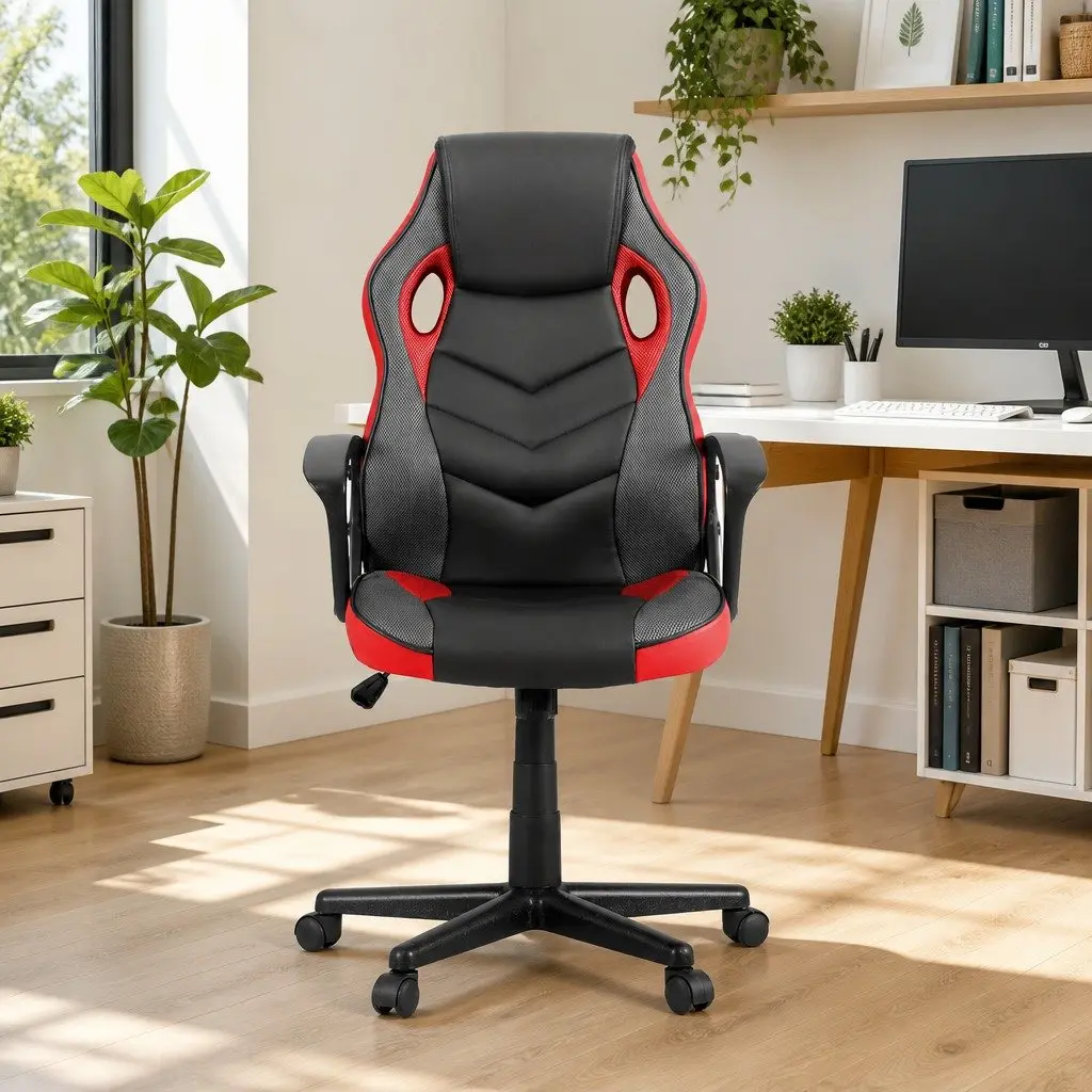 Gaming Office Chair Red Computer Desk Seat High Back Swivel Tilt Adjustable