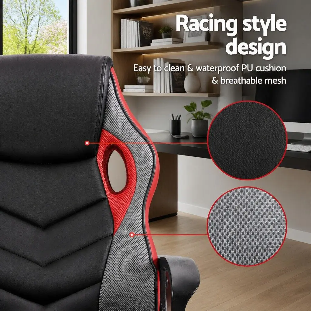 Gaming Office Chair Red Computer Desk Seat High Back Swivel Tilt Adjustable