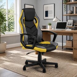 High Back Gaming Office Chair in Yellow