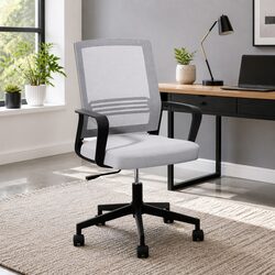 Grey Mesh Office Chair for Comfort and Support