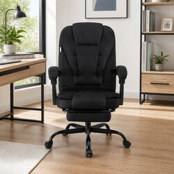 Comfortable High-Back Executive Office Chair with Footrest