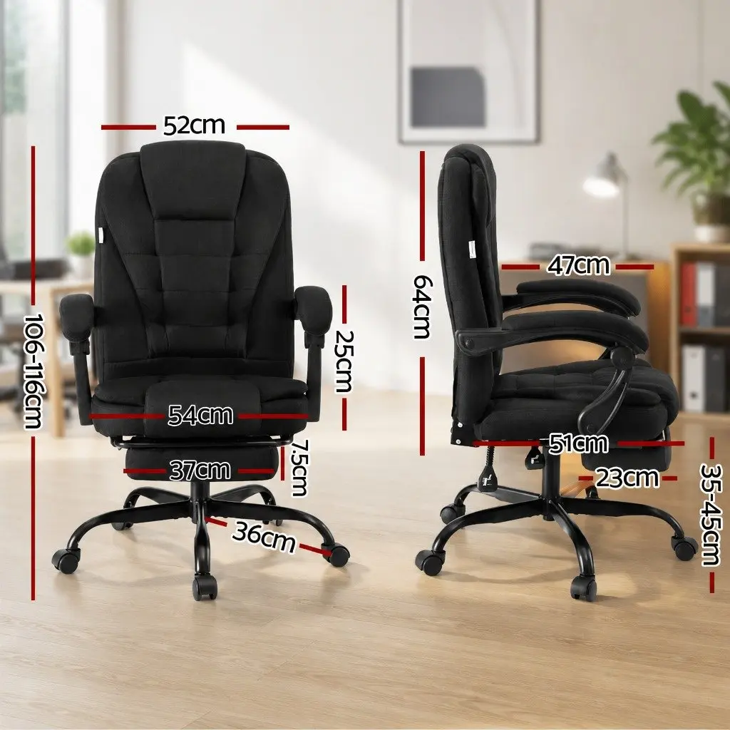 High-Back Executive Office Chair with Footrest