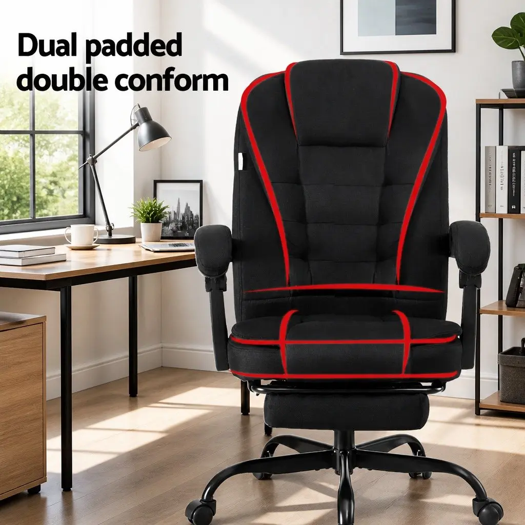 High-Back Executive Office Chair with Footrest