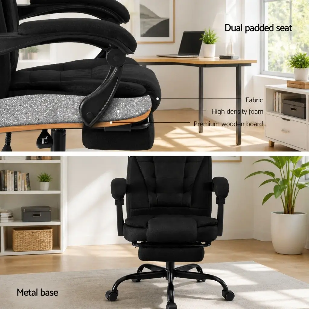 High-Back Executive Office Chair with Footrest
