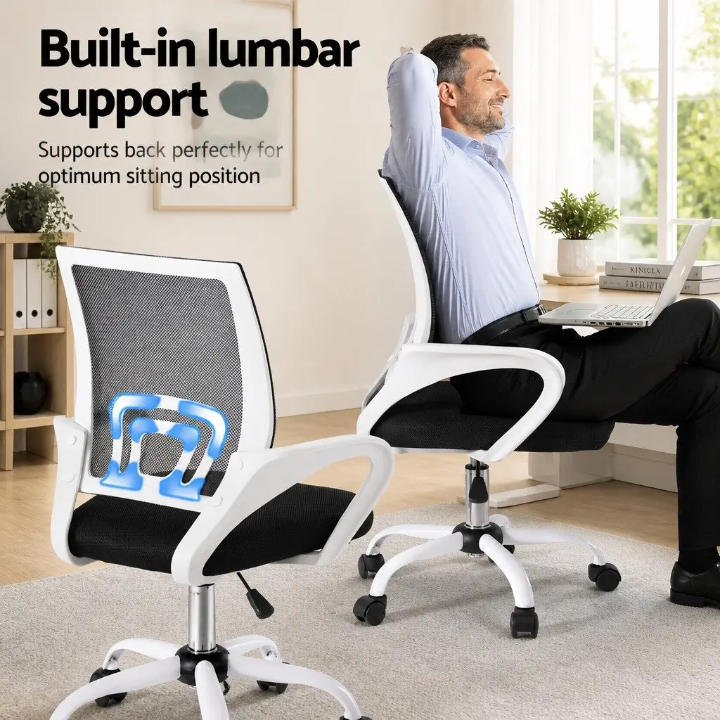 Mid Back Mesh Office Chair with Chrome Base