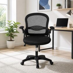 Adjustable Black Mesh Office Chair for Work and Gaming