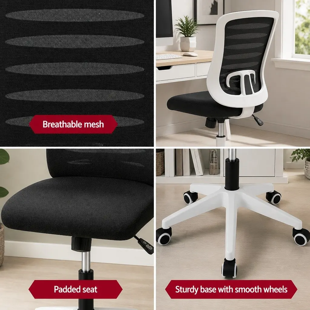 Ergonomic Office Chair Mesh Computer Desk Chair with Lumbar Support Height