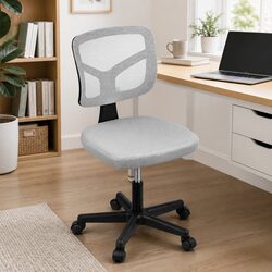 Comfortable Armless Office Chair with Wheels