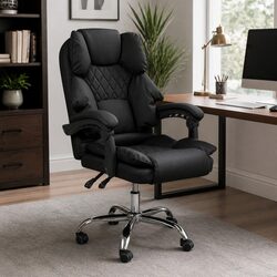 Black Executive Gaming Chair with Reclining Features