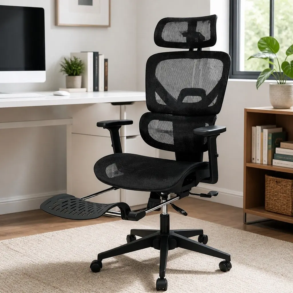 Ergonomic Office Chair with Footrest