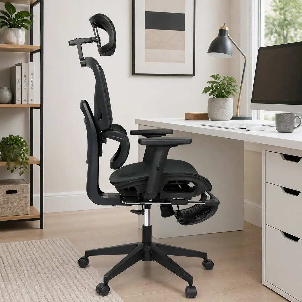 Ergonomic Office Chair with Footrest