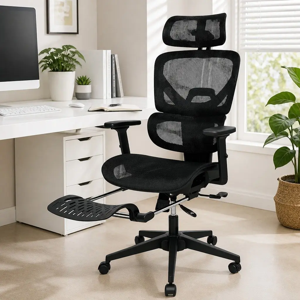 Ergonomic Office Chair with Footrest