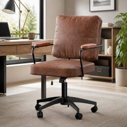 Office Arm Chair Swivel Executive Computer Desk Seat Height Adjustable Wheels