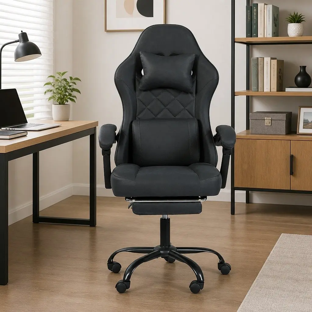 Ergonomic High Back Gaming Chair with Footrest