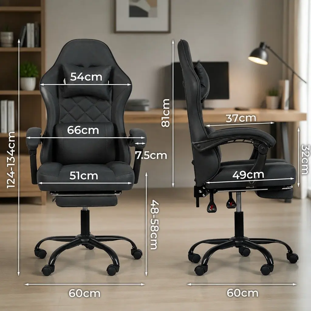 Ergonomic High Back Gaming Chair with Footrest