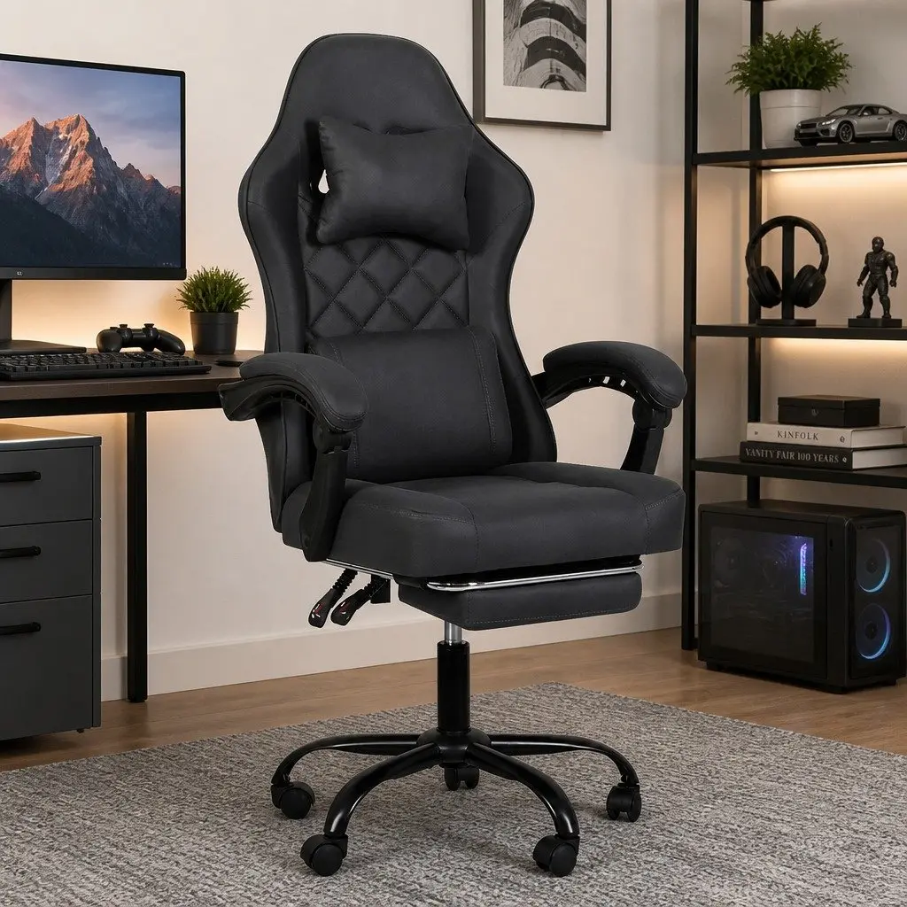 Ergonomic High Back Gaming Chair with Footrest