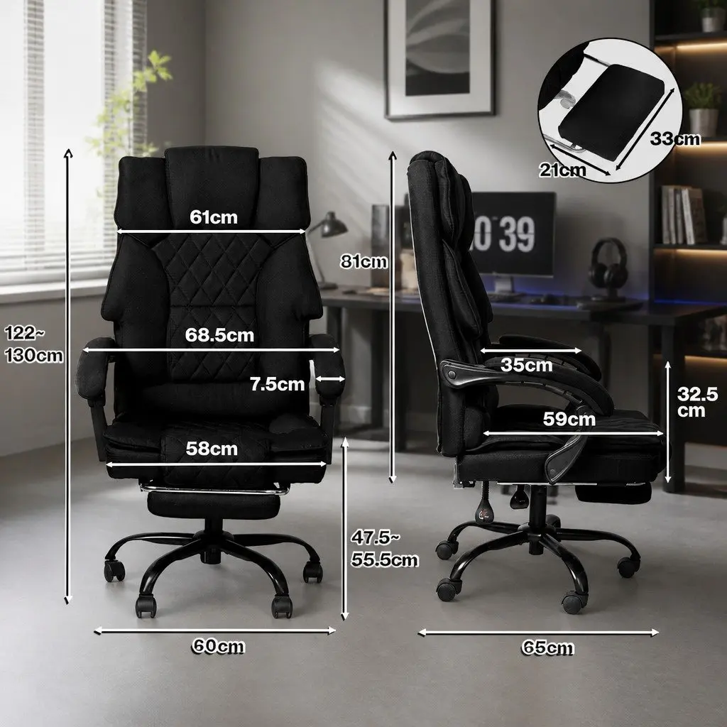 Ergonomic Office Chair with Footrest