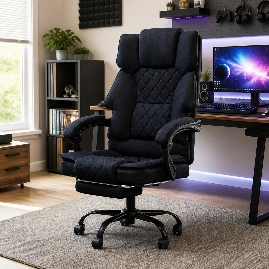 Ergonomic Office Chair with Footrest
