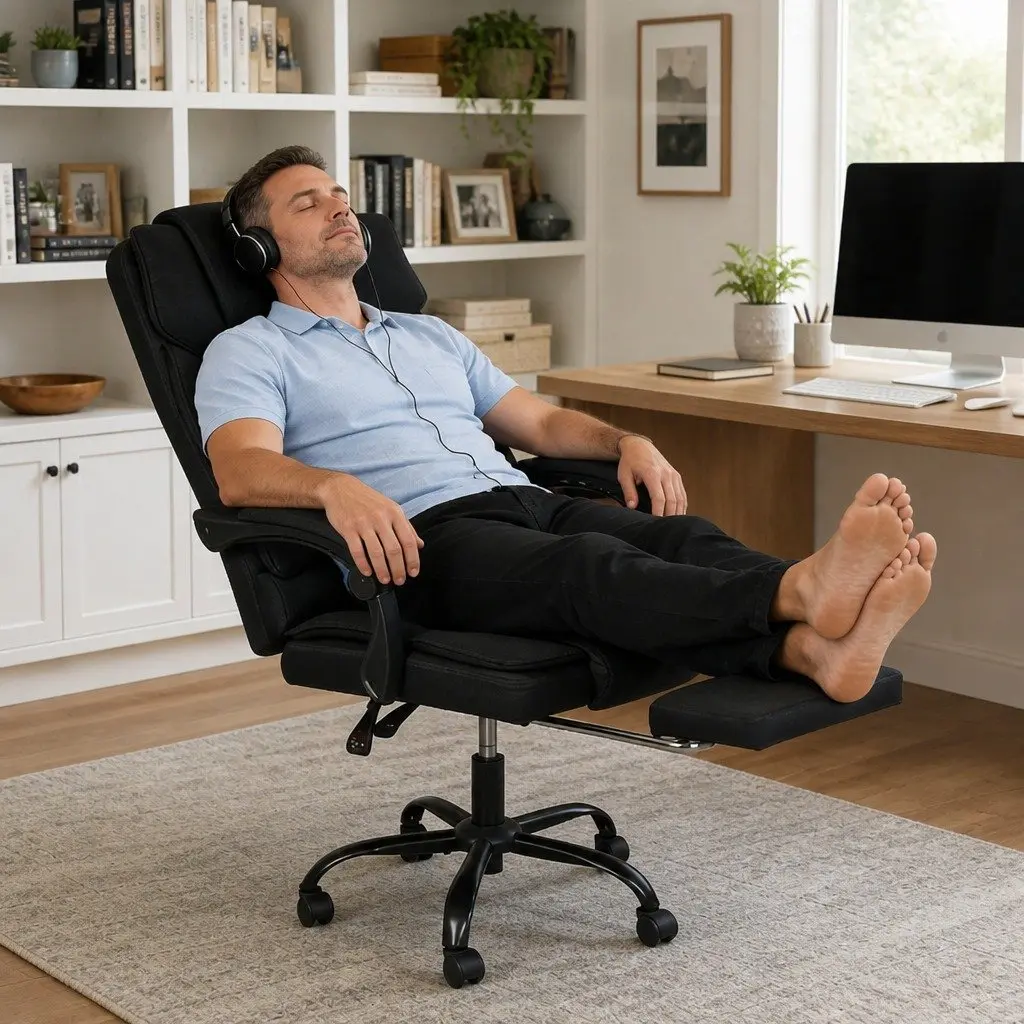 Ergonomic Office Chair with Footrest