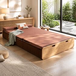 Kraft Paper Folding Bed Frame with Mattress and Pillow