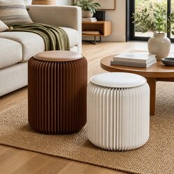 Accordion Folding Stool Set with Cushions for Comfort