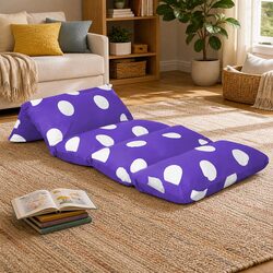 Large Purple Foldable Floor Lounger Pillow Cushion for Kids