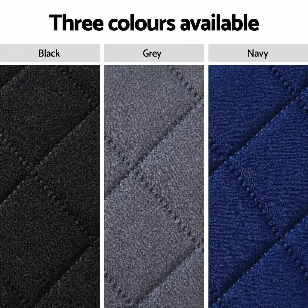Recliner Chair Cover Water Resistant Diamond-Quilted 1-Seater Microfibre Black