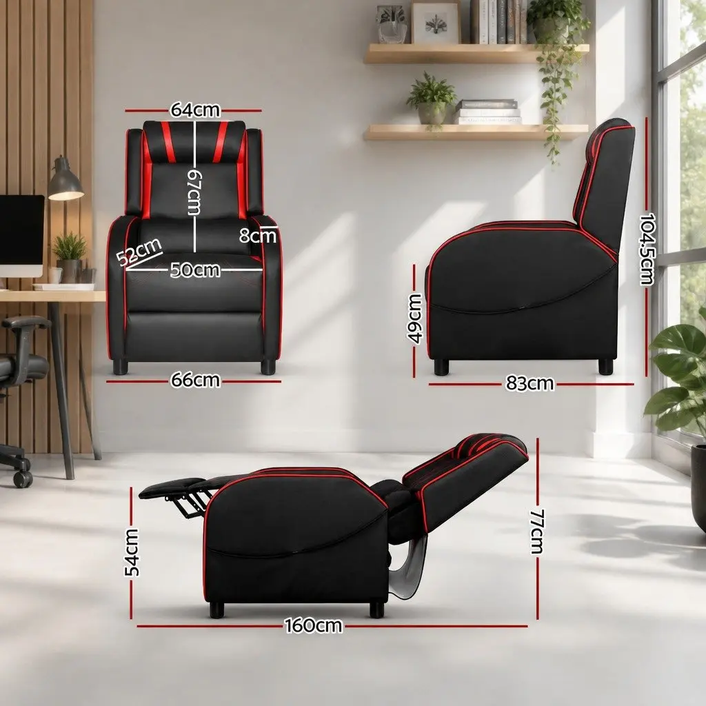 Gaming Recliner Chair with Footrest