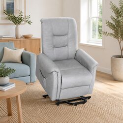 Comfortable Grey Recliner Chair with Lift Assist