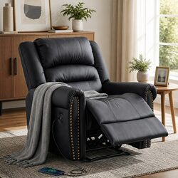 Cozy Manual Recliner Chair with USB Charging Port