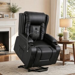 Power Lift Recliner Chair Electric Massage Heat Elderly Living Room Armchair USB