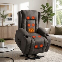 Heated Massage Recliner Chair with Lift Assist