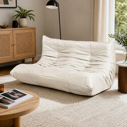 Caterpillar Lounge Chair Microfibre 2 Seater Sofa