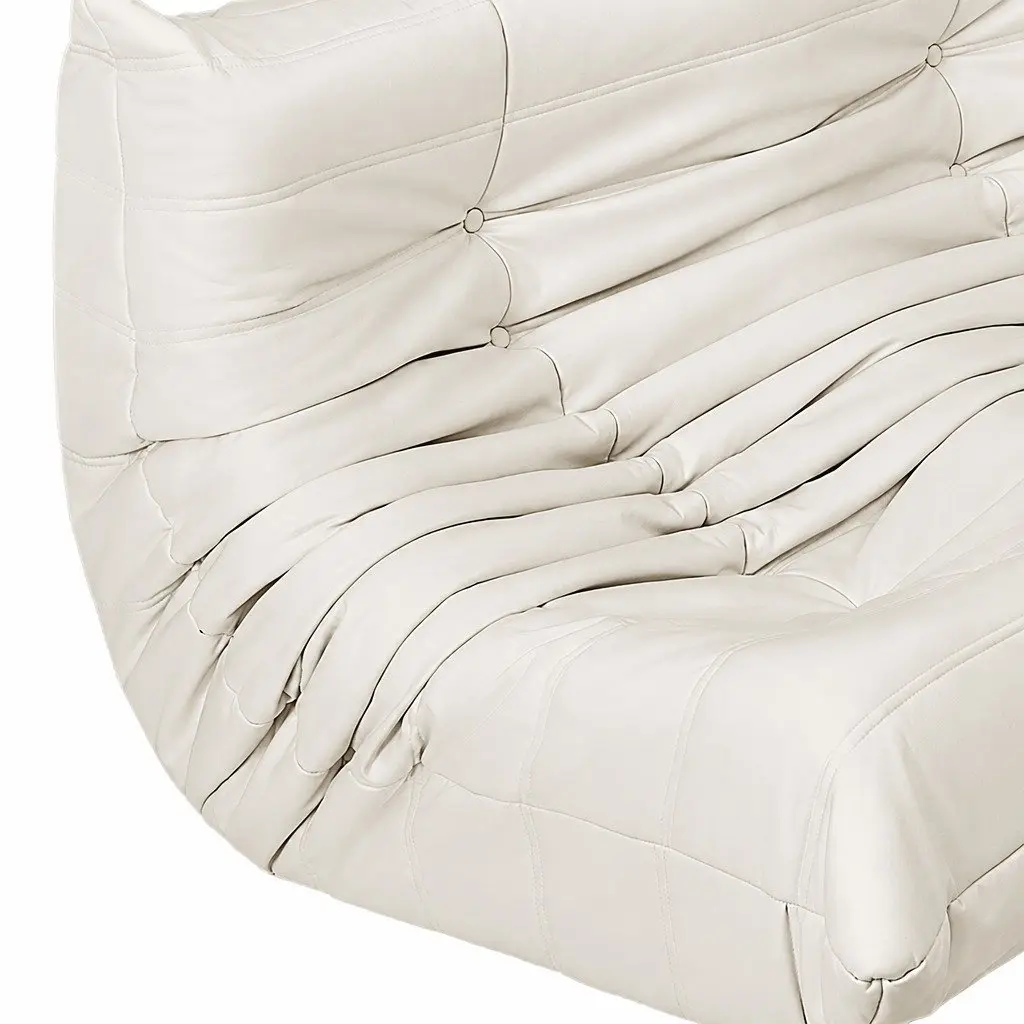 2 Seater Floor Sofa Caterpillar Lounge Chair Microfibre Foam Living Room Couch