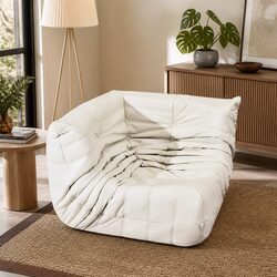 Caterpillar Corner Floor Sofa Lounge Chair in Beige
